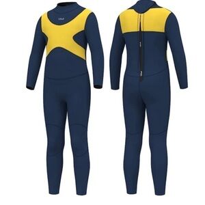 Hevto YOUTH size 8 wetsuit unisex neoprene/nylon zip back  surf swim diving NWT